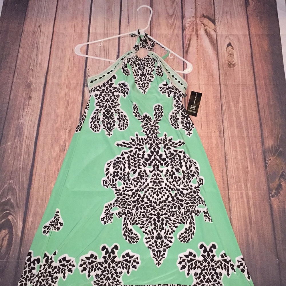 INC high low Tropical Bloom dress size small